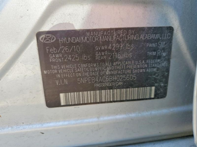 Продажа на аукционе авто 2011 Hyundai Sonata, vin: 5NPEB4AC6BH025605, номер лота: 52308336