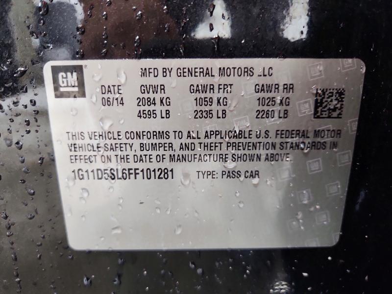 Aukcja sprzedaży 2015 Chevrolet Malibu, vin: 1G11D5SL6FF101281, numer aukcji: 52042886