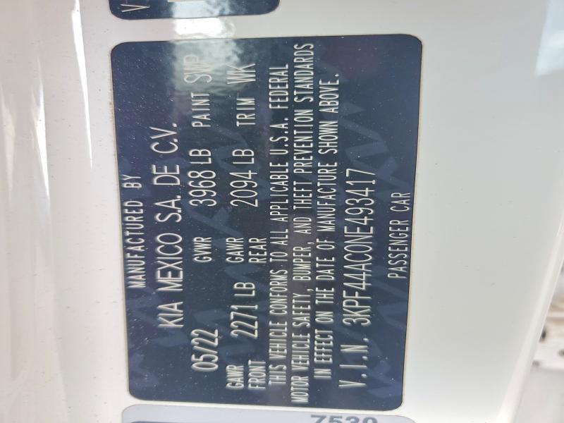 Aukcja sprzedaży 2022 Kia Forte, vin: 3KPF44AC0NE493417, numer aukcji: 53733926