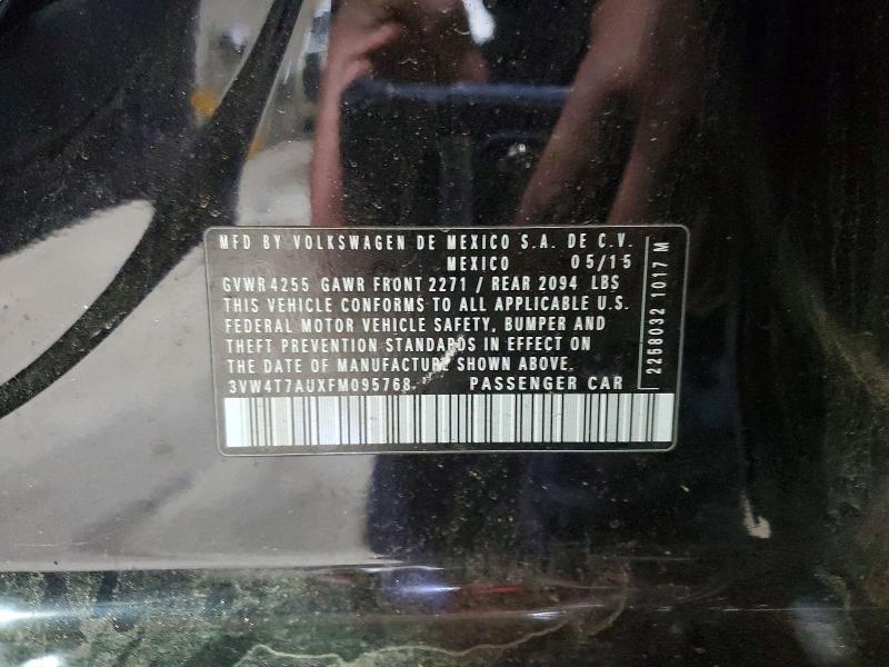 51822786 :رقم المزاد ، 3VW4T7AUXFM095768 vin ، 2015 Volkswagen Gti مزاد بيع