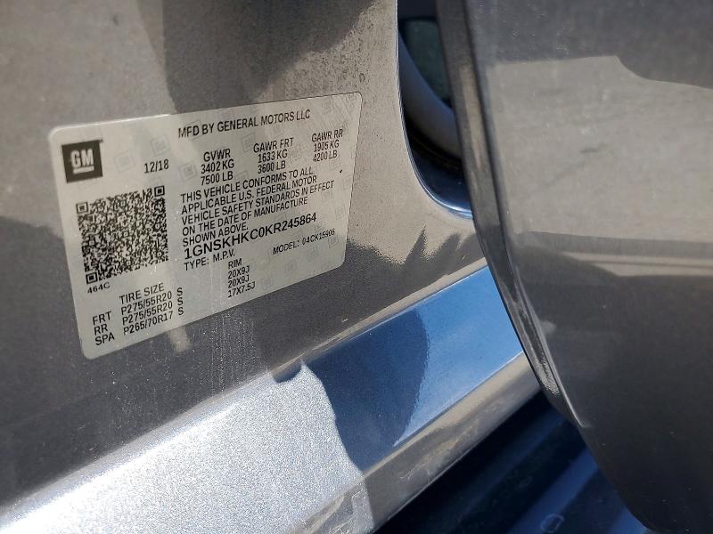 Продажа на аукционе авто 2019 Chevrolet Suburban, vin: 1GNSKHKC0KR245864, номер лота: 54245546
