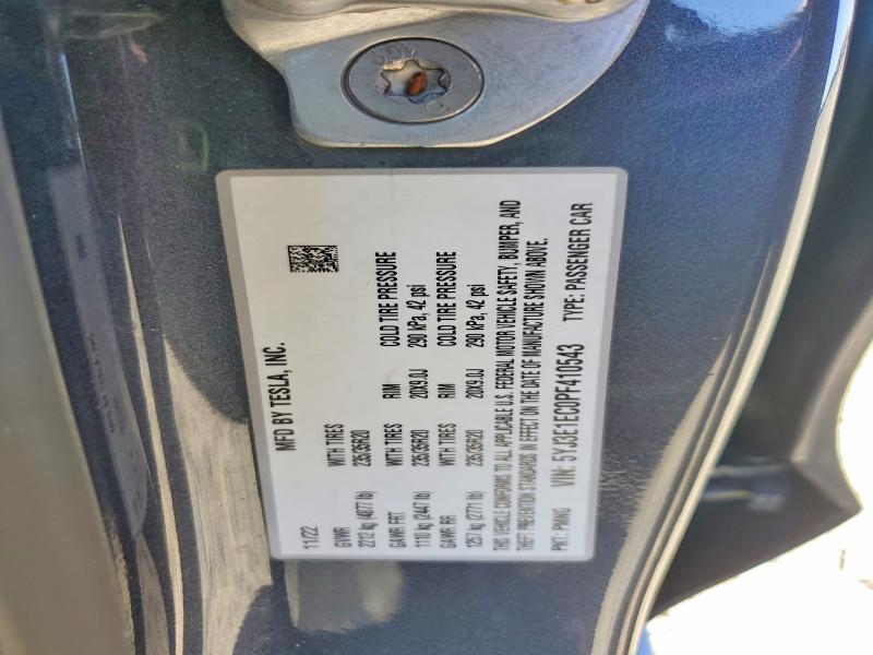 Aukcja sprzedaży 2023 Tesla Model 3, vin: 5YJ3E1EC0PF410543, numer aukcji: 53989776