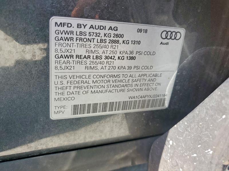 Aukcja sprzedaży 2018 Audi Sq5, vin: WA1C4AFYXJ2241164, numer aukcji: 53847686