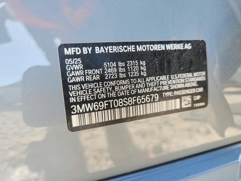 51630976 :رقم المزاد ، 3MW69FT08S8F65679 vin ، 2025 Bmw M340xi مزاد بيع