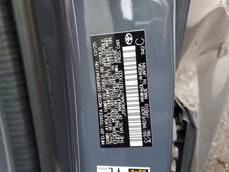 50471426 :رقم المزاد ، JTDACAAU7T3077003 vin ، 2026 Toyota Prius مزاد بيع