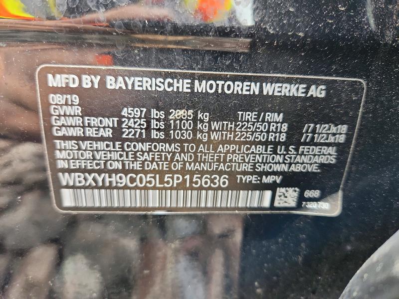Aukcja sprzedaży 2020 Bmw X2, vin: WBXYH9C05L5P15636, numer aukcji: 54707216