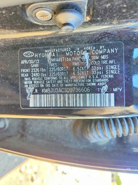 Aukcja sprzedaży 2013 Hyundai Tucson, vin: KM8JU3AC3DU736606, numer aukcji: 52681126