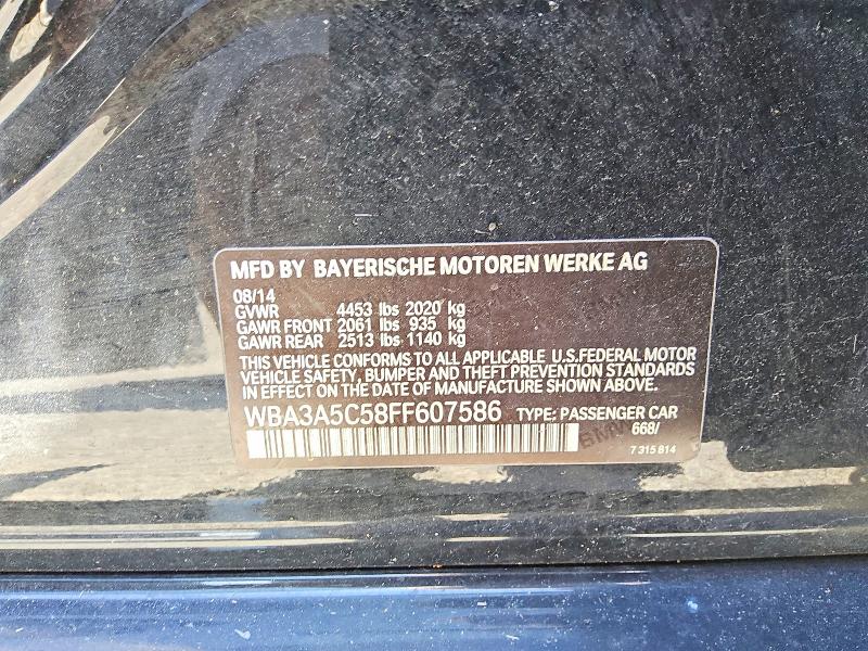 Aukcja sprzedaży 2015 Bmw 328, vin: WBA3A5C58FF607586, numer aukcji: 52939756