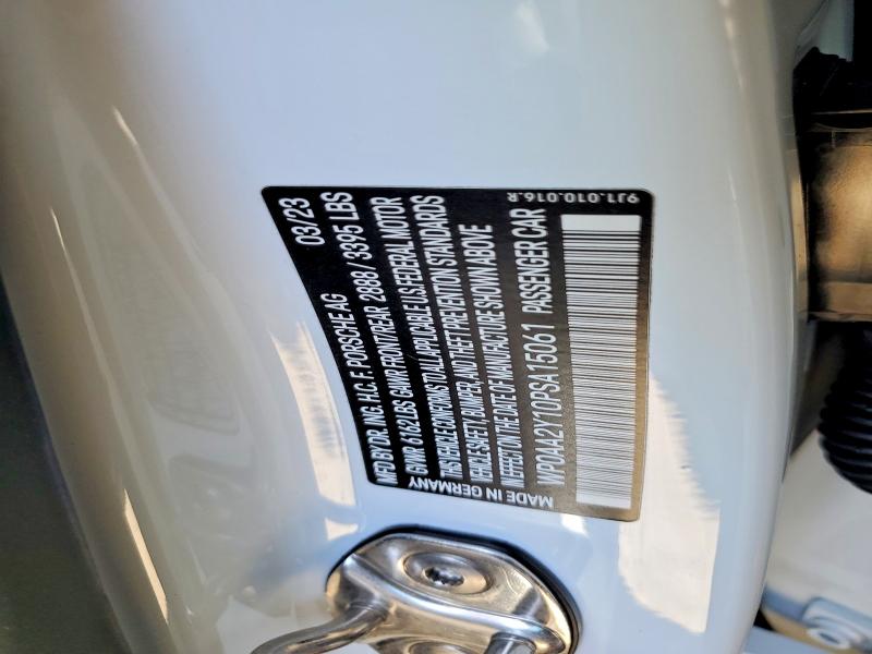 54352866 :رقم المزاد ، WP0AA2Y10PSA15061 vin ، 2023 Porsche Taycan مزاد بيع
