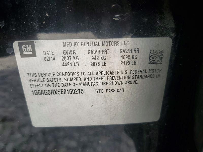 53196526 :رقم المزاد ، 1G6AG5RX5E0169275 vin ، 2014 Cadillac Ats مزاد بيع