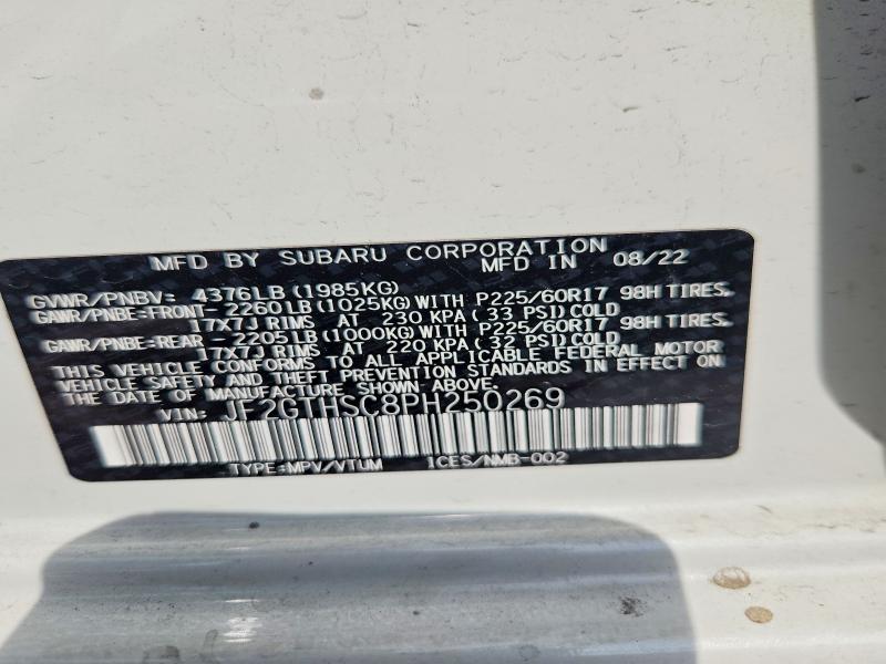 Продажа на аукционе авто 2023 Subaru Crosstrek, vin: JF2GTHSC8PH250269, номер лота: 54870286