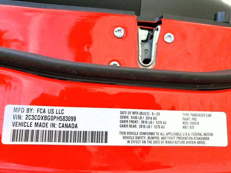Aukcja sprzedaży 2023 Dodge Charger, vin: 2C3CDXBG0PH583099, numer aukcji: 53217516