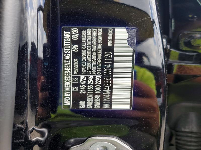 Aukcja sprzedaży 2020 Mercedes-benz Glb, vin: W1N4M4GB6LW041120, numer aukcji: 55196656