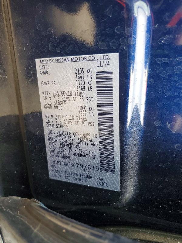 Продажа на аукционе авто 2025 Nissan Rogue, vin: 5N1BT3BA5SC797639, номер лота: 54434726