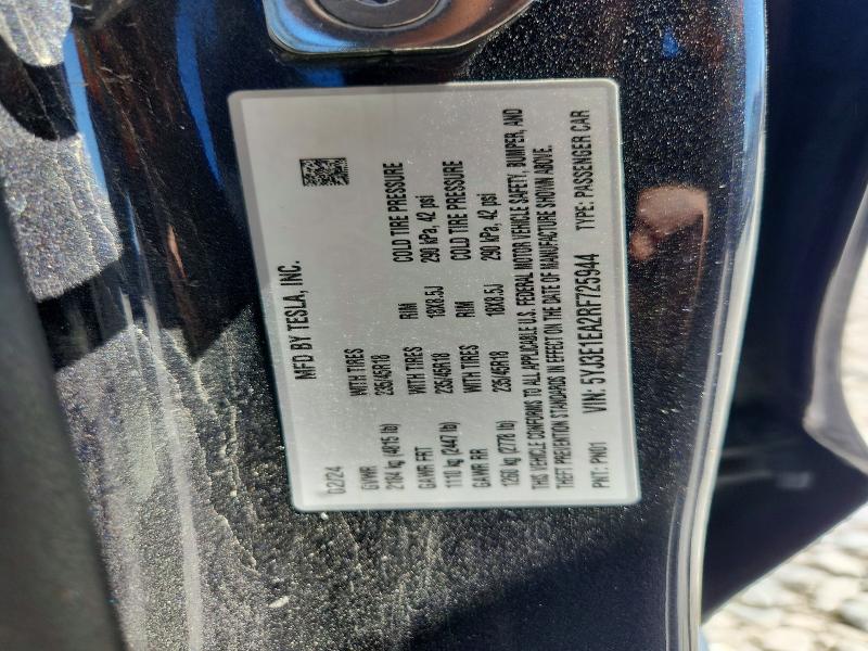 54711466 :رقم المزاد ، 5YJ3E1EA2RF725944 vin ، 2024 Tesla Model 3 مزاد بيع