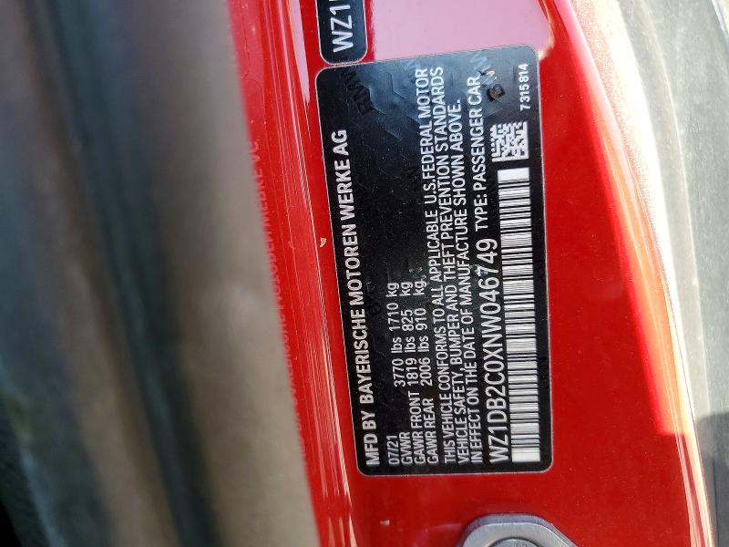 Продажа на аукционе авто 2022 Toyota Gr Supra, vin: WZ1DB2C0XNW046749, номер лота: 53445086