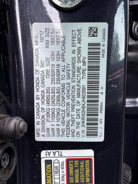54208226 :رقم المزاد ، 2HKRW2H8XJH603991 vin ، 2018 Honda Cr-v مزاد بيع
