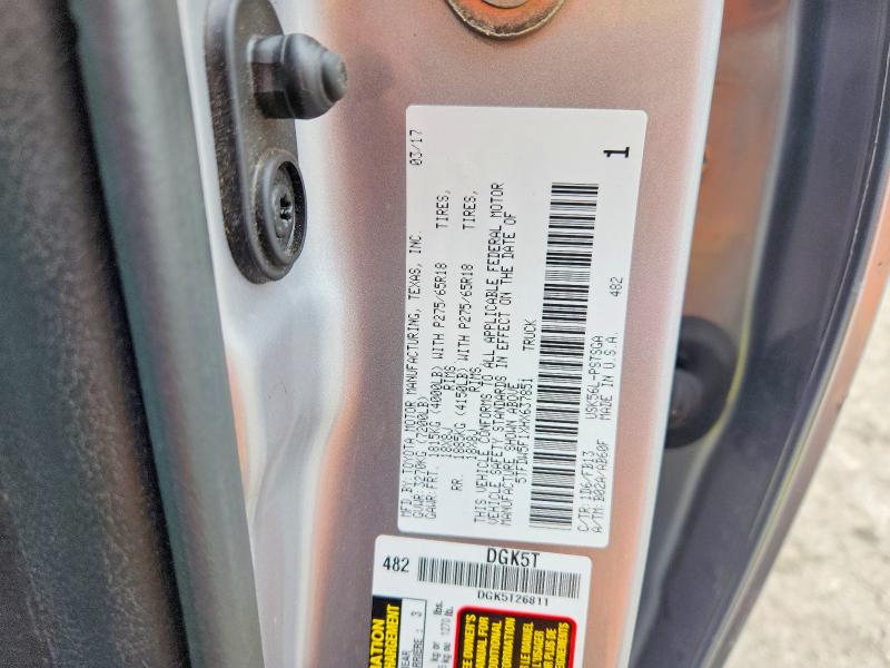Продажа на аукционе авто 2017 Toyota Tundra, vin: 5TFDW5F1XHX637851, номер лота: 53193806