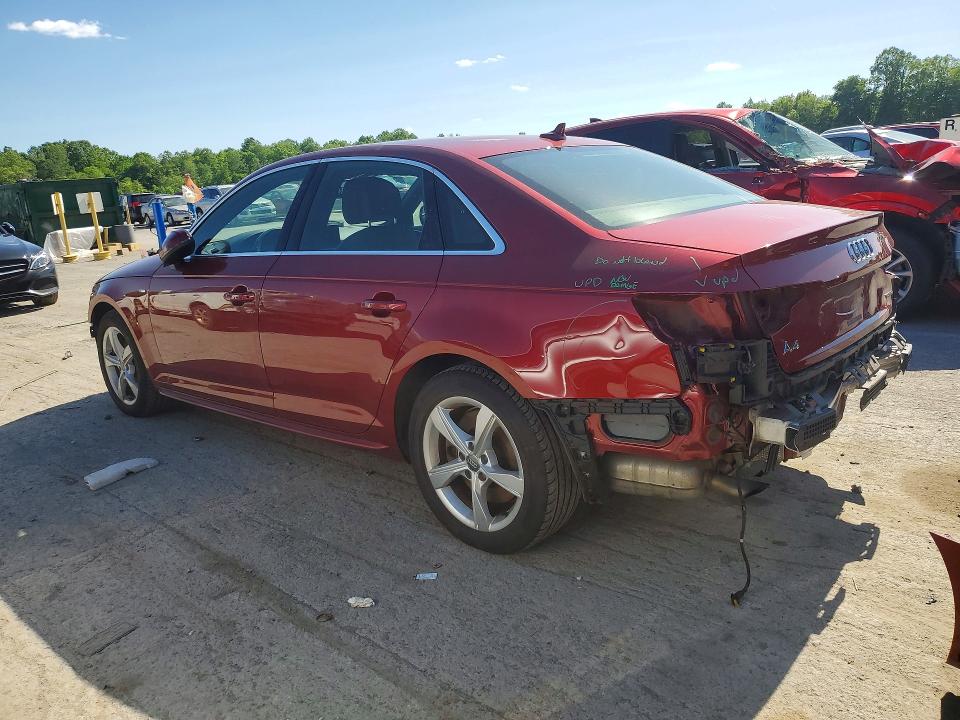 2019 Audi A4 მანქანა იყიდება აუქციონზე, vin: WAUDNAF4XKN019144, აუქციონის ნომერი: 54976326