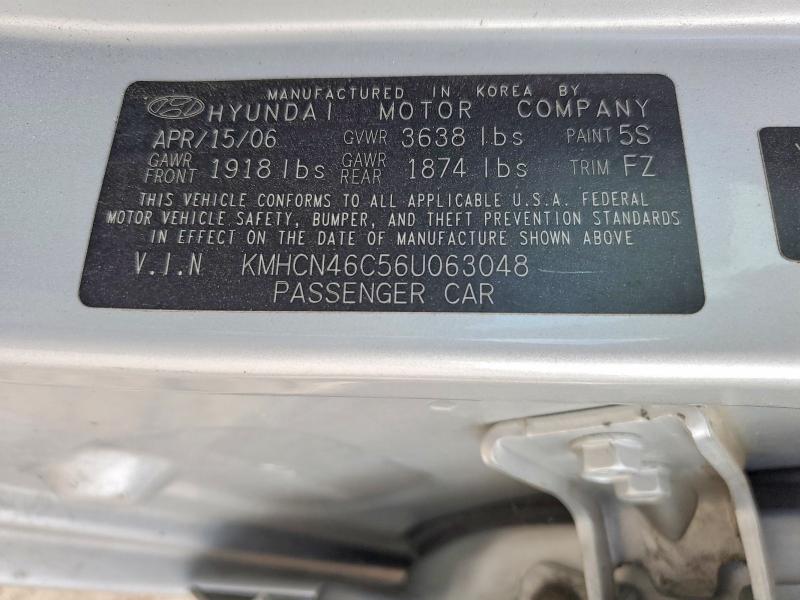 Aukcja sprzedaży 2006 Hyundai Accent, vin: KMHCN46C56U063048, numer aukcji: 53369406