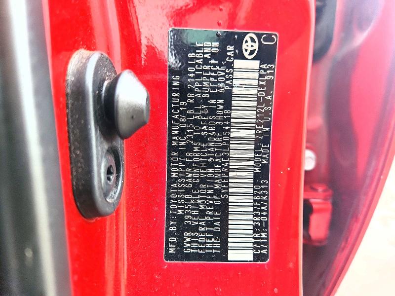 Aukcja sprzedaży 2020 Toyota Corolla, vin: 5YFEPRAE3LP054418, numer aukcji: 54154916