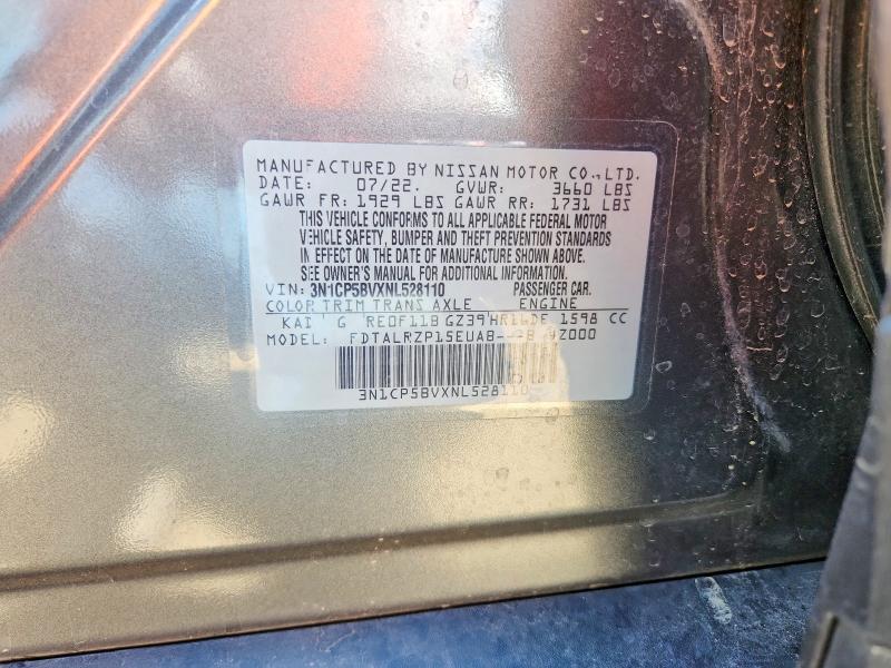 Продажа на аукционе авто 2022 Nissan Kicks, vin: 3N1CP5BVXNL528110, номер лота: 54325086