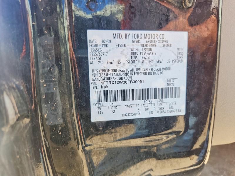 Aukcja sprzedaży 2008 Ford F150, vin: 1FTRX12W38FB30051, numer aukcji: 55525896