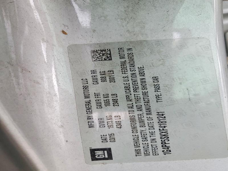 Продажа на аукционе авто 2015 Buick Verano, vin: 1G4PP5SKXF4181241, номер лота: 54292496