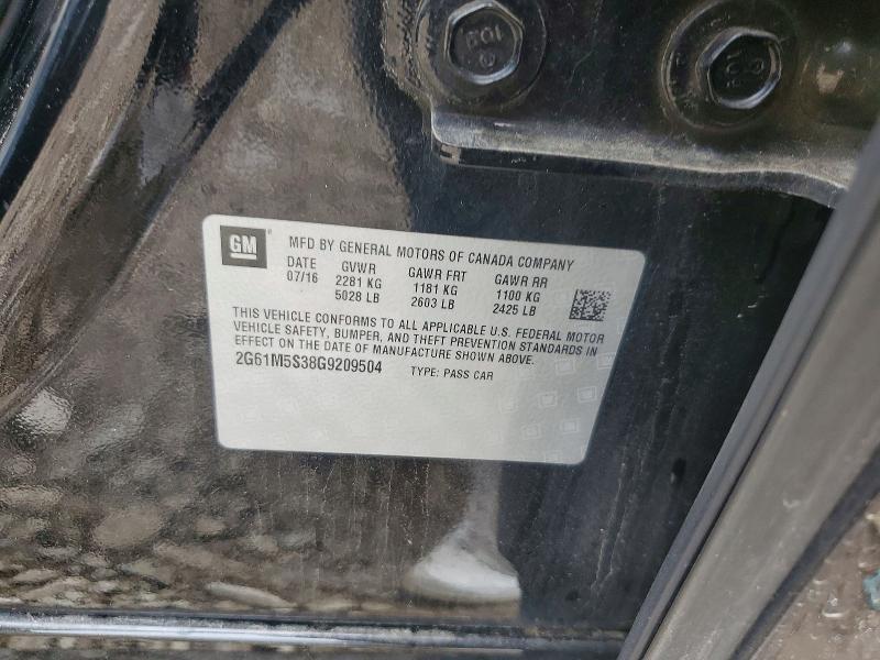 Aukcja sprzedaży 2016 Cadillac Xts, vin: 2G61M5S38G9209504, numer aukcji: 54147786