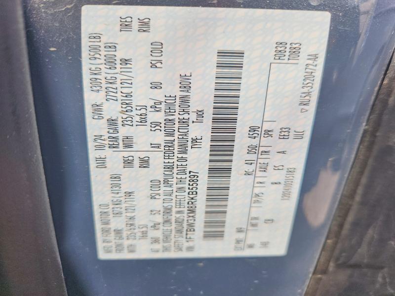 50663146 :رقم المزاد ، 1FTBW3XM8RKB55897 vin ، 2024 Ford Transit مزاد بيع
