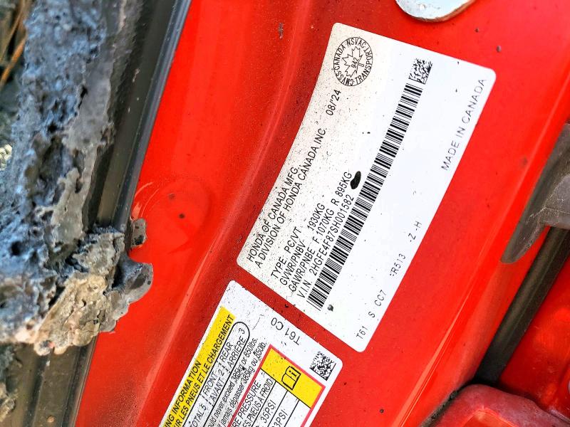 Aukcja sprzedaży 2025 Honda Civic, vin: 2HGFE4F87SH001582, numer aukcji: 54090236