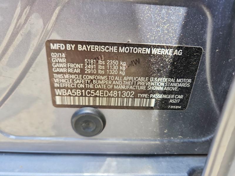 Продажа на аукционе авто 2014 Bmw 535, vin: WBA5B1C54ED481302, номер лота: 55524076