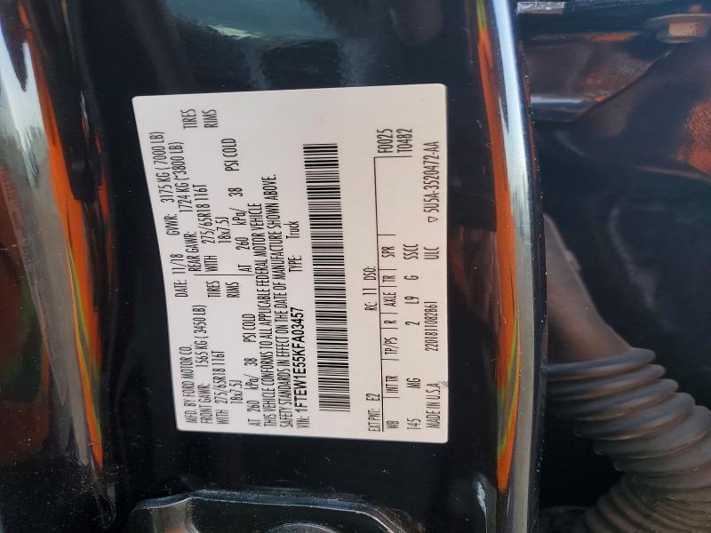 Продаж на аукціоні авто 2019 Ford F150, vin: 1FTEW1E55KFA03457, номер лоту: 52525036