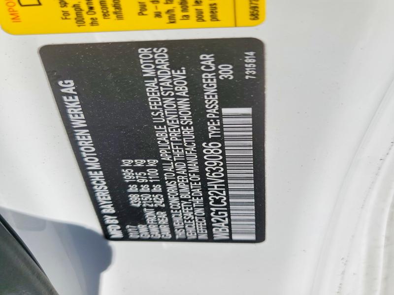 2017 Bmw M240i მანქანა იყიდება აუქციონზე, vin: WBA2G1C32HV639086, აუქციონის ნომერი: 53642716