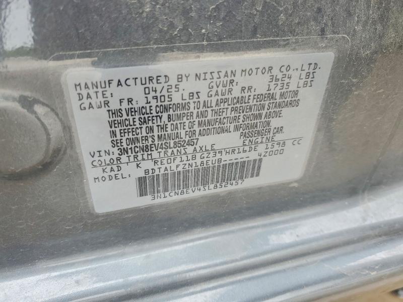 Aukcja sprzedaży 2025 Nissan Versa, vin: 3N1CN8EV4SL852457, numer aukcji: 54325696