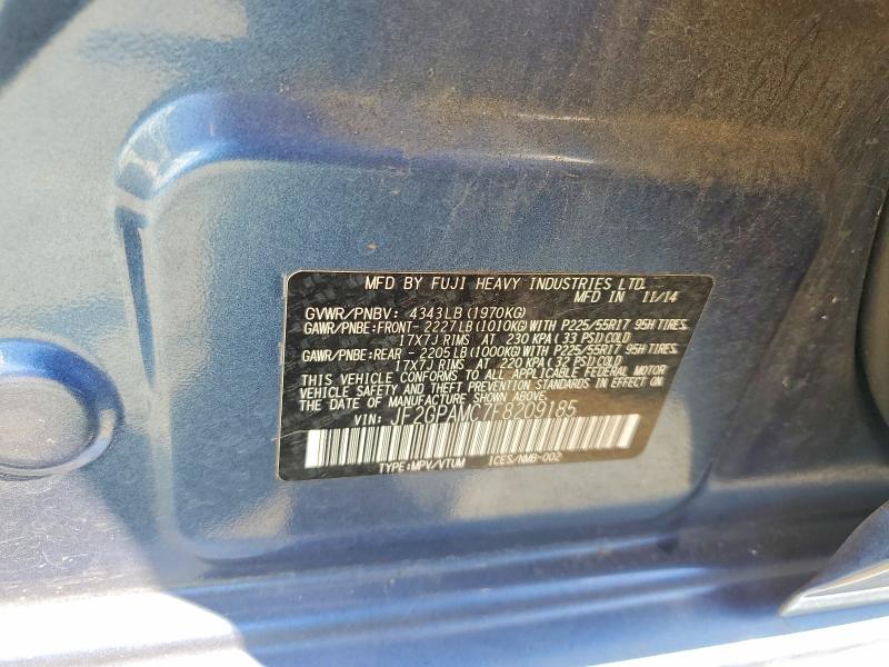 Продаж на аукціоні авто 2015 Subaru Xv Crosstrek, vin: JF2GPAMC7F8209185, номер лоту: 53784976