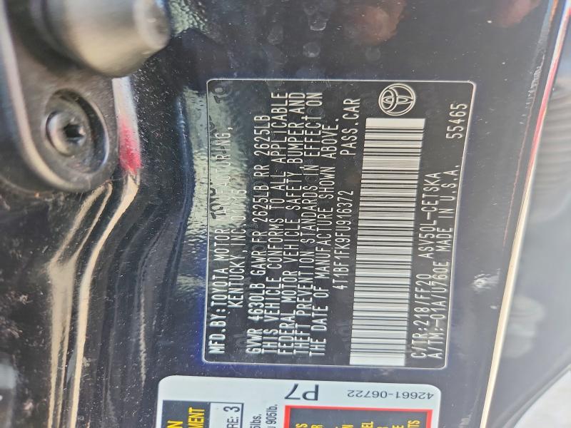 2015 Toyota Camry მანქანა იყიდება აუქციონზე, vin: 4T1BF1FK9FU916372, აუქციონის ნომერი: 54135066