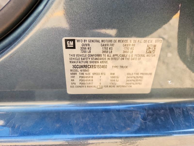 Aukcja sprzedaży 2014 Chevrolet Silverado, vin: 3GCUKRECXEG153460, numer aukcji: 52604906