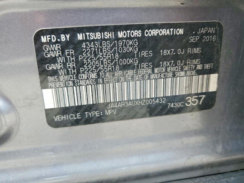 Продаж на аукціоні авто 2017 Mitsubishi Outlander Sport, vin: JA4AR3AUXHZ005432, номер лоту: 54809656