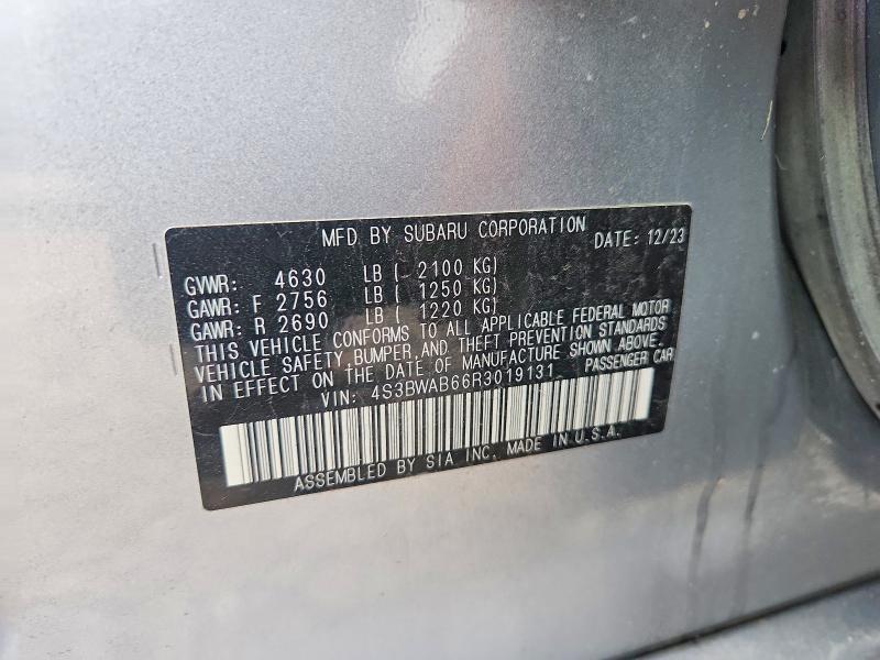 Продажа на аукционе авто 2024 Subaru Legacy, vin: 4S3BWAB66R3019131, номер лота: 54661746