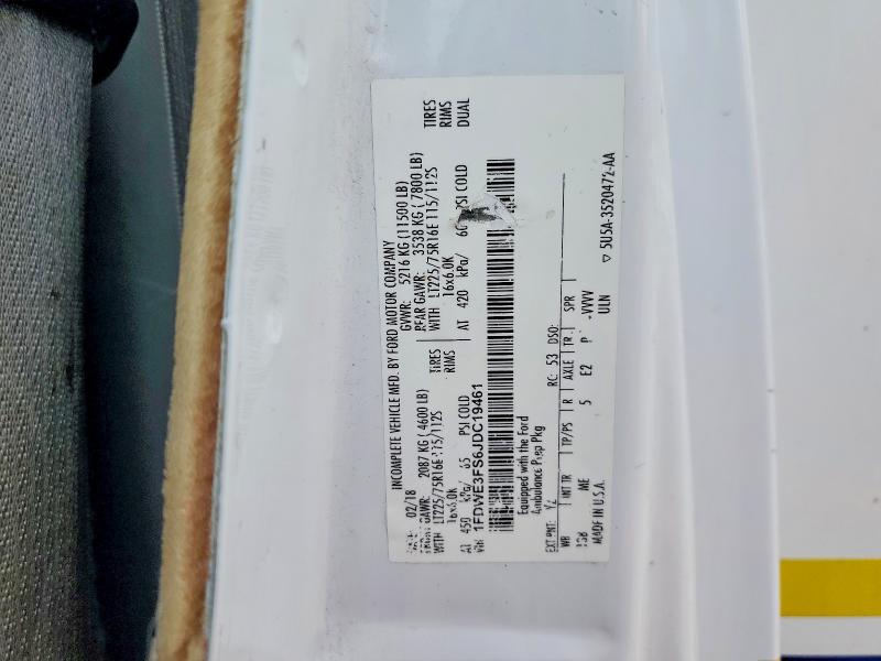 2018 Ford Econoline მანქანა იყიდება აუქციონზე, vin: 1FDWE3FS6JDC19461, აუქციონის ნომერი: 54404176