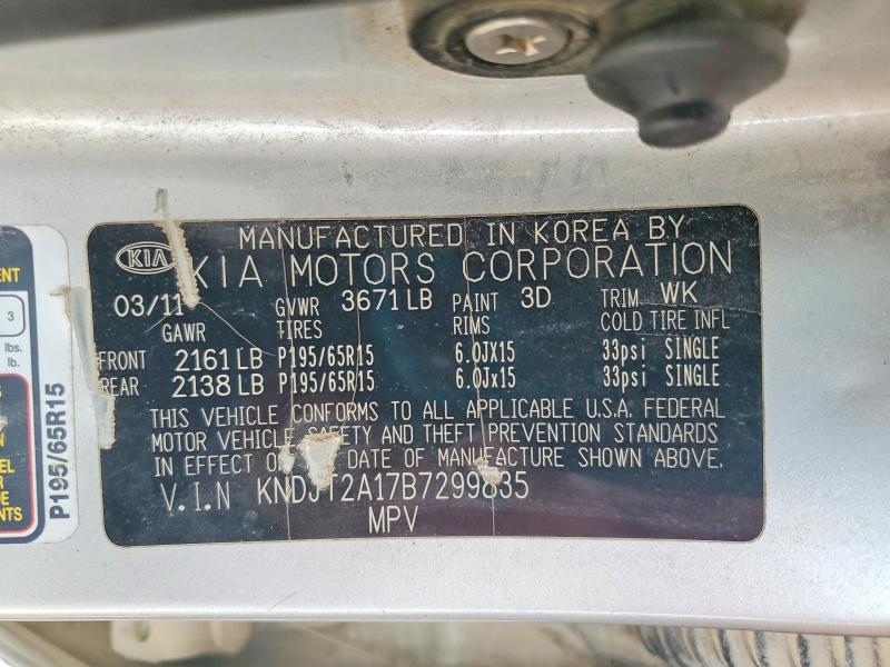 54905826 :رقم المزاد ، KNDJT2A17B7299835 vin ، 2011 Kia Soul مزاد بيع