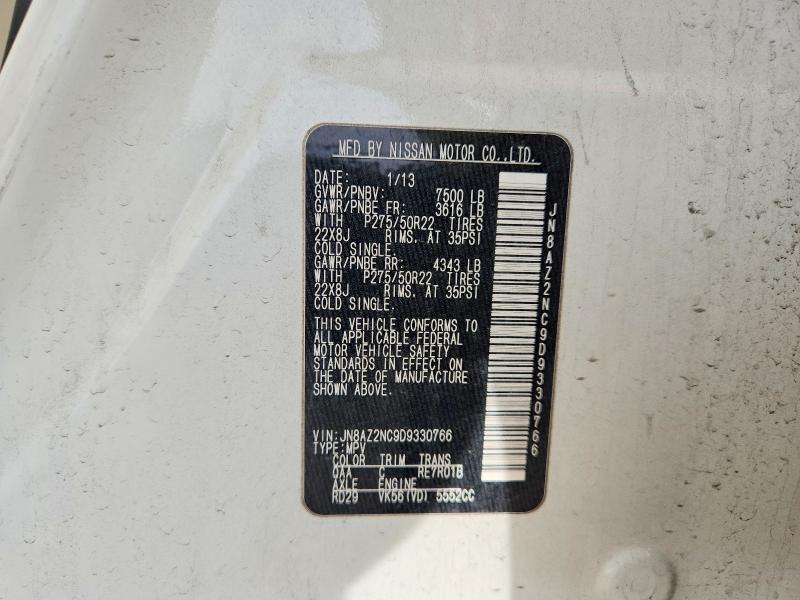 Aukcja sprzedaży 2013 Infiniti Qx56, vin: JN8AZ2NC9D9330766, numer aukcji: 52711536