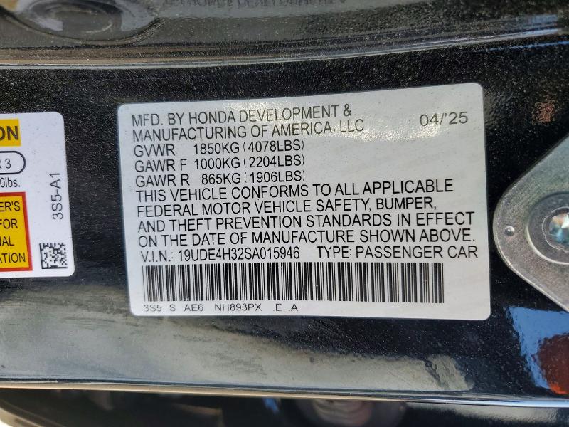Aukcja sprzedaży 2025 Acura Integra, vin: 19UDE4H32SA015946, numer aukcji: 54075496