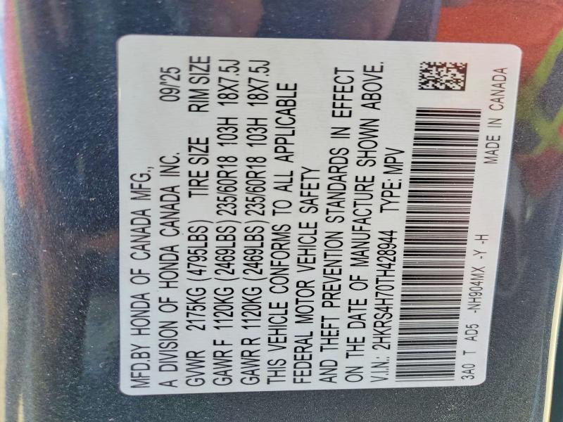 Продажа на аукционе авто 2026 Honda Cr-v, vin: 2HKRS4H70TH428944, номер лота: 55534706