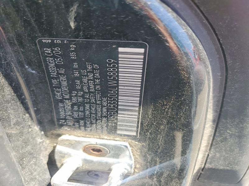 53228986 :رقم المزاد ، 4USBU33506LW58859 vin ، 2006 Bmw Z4 مزاد بيع
