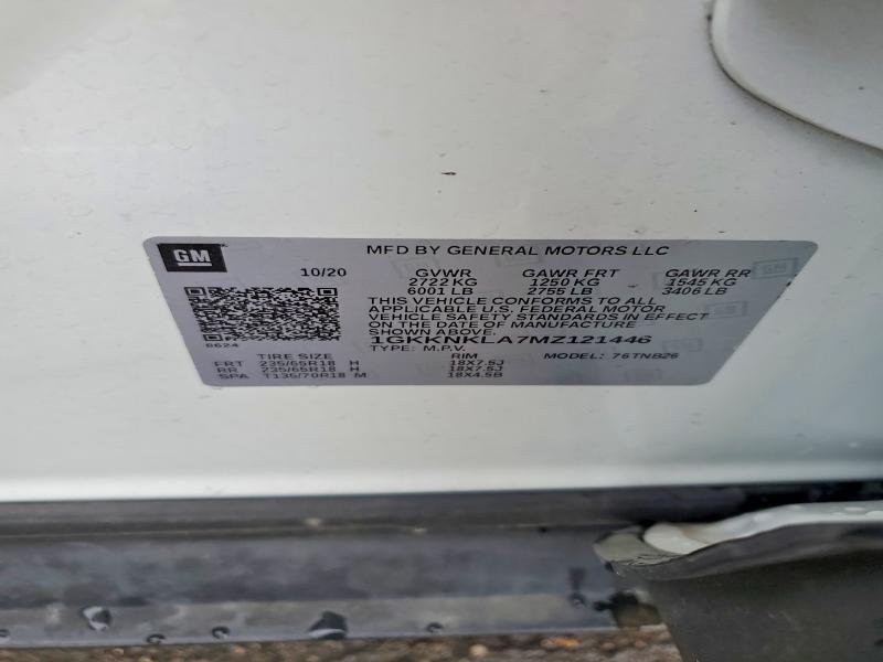 Aukcja sprzedaży 2021 Gmc Acadia, vin: 1GKKNKLA7MZ121446, numer aukcji: 52208636