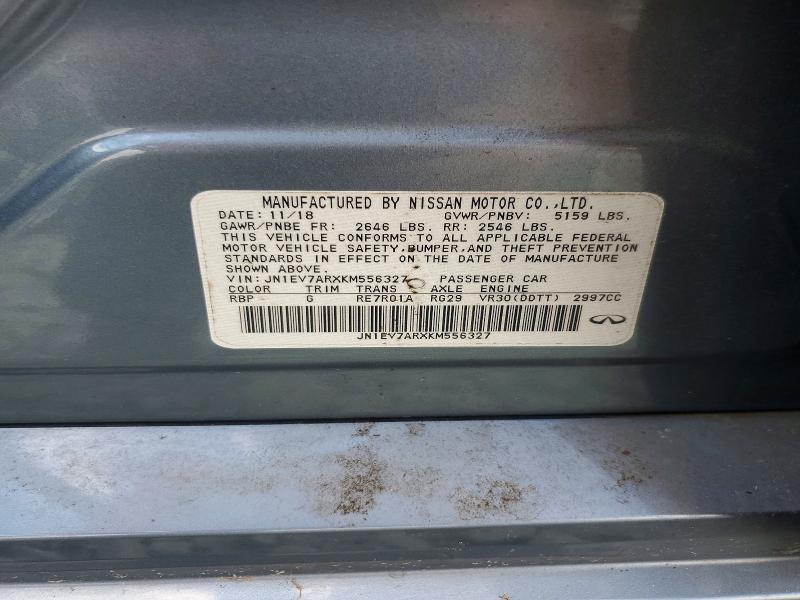 Продаж на аукціоні авто 2019 Infiniti Q50, vin: JN1EV7ARXKM556327, номер лоту: 54831706