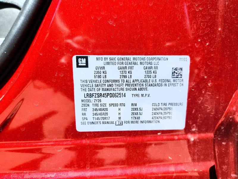 55166886 :رقم المزاد ، LRBFZSR45PD062514 vin ، 2023 Buick Envision مزاد بيع