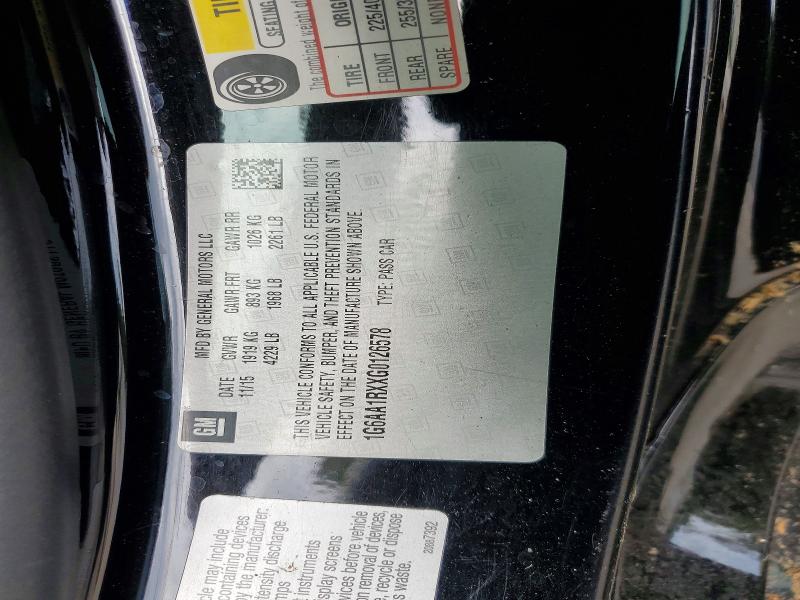 52244266 :رقم المزاد ، 1G6AA1RXXG0126578 vin ، 2016 Cadillac Ats مزاد بيع